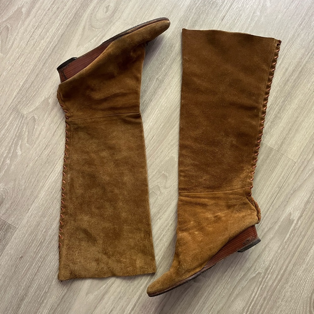 Michael Kors Suede Slouch Boots